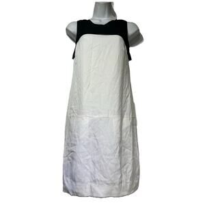 Poleci black white sleeveless crinkle textured dress Size 0